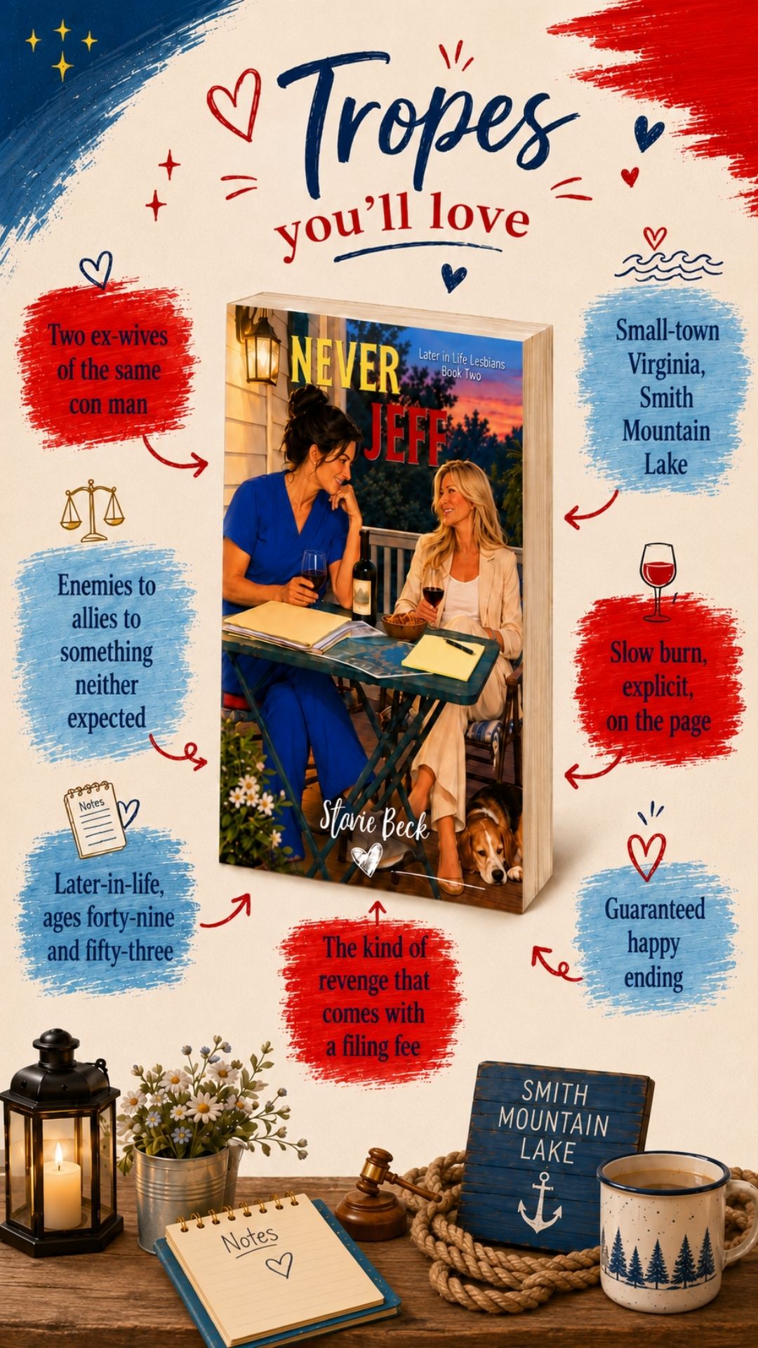 Never Jeff by Stevie Beck, a sapphic romance novella Never Jeff by Stevie Beck, a sapphic romance novella